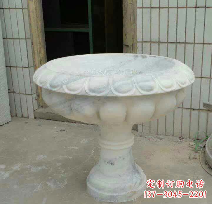 莆田大理石花盆雕塑 
