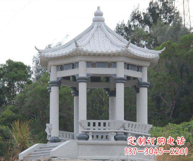 莆田大理石六角石雕凉亭