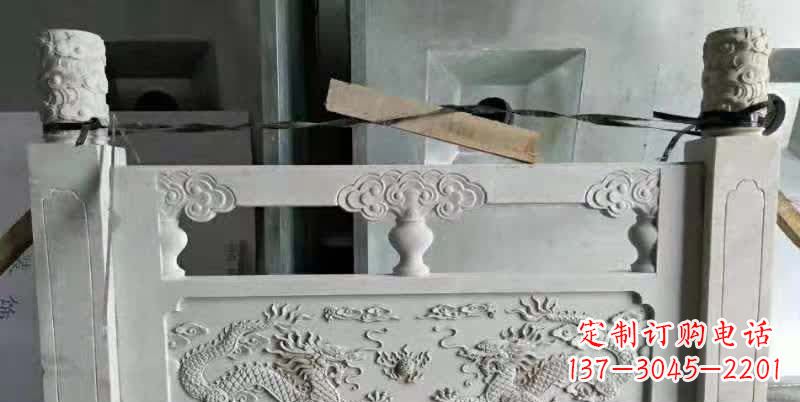 莆田大理石龙浮雕栏板1