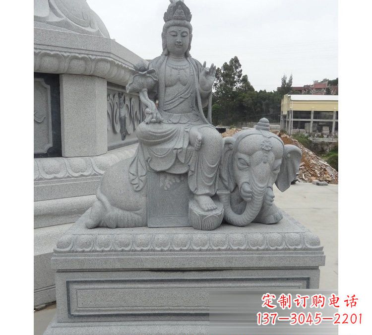 莆田大理石普贤菩萨雕塑