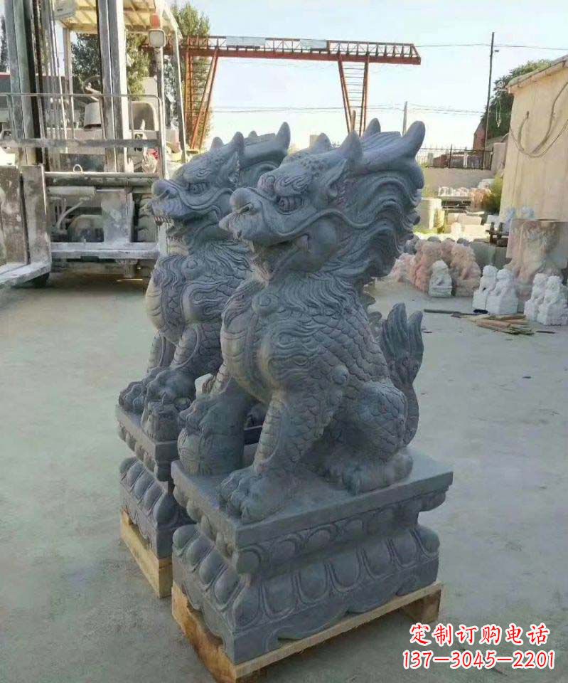 莆田大理石麒麟雕塑 (2)