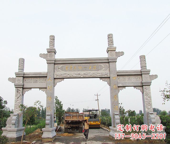 莆田大理石牌坊石雕,艺术精髓永不凋零