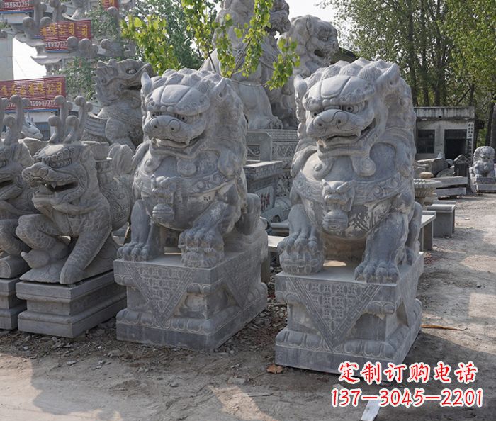 莆田大理石寺庙石狮子 (3)