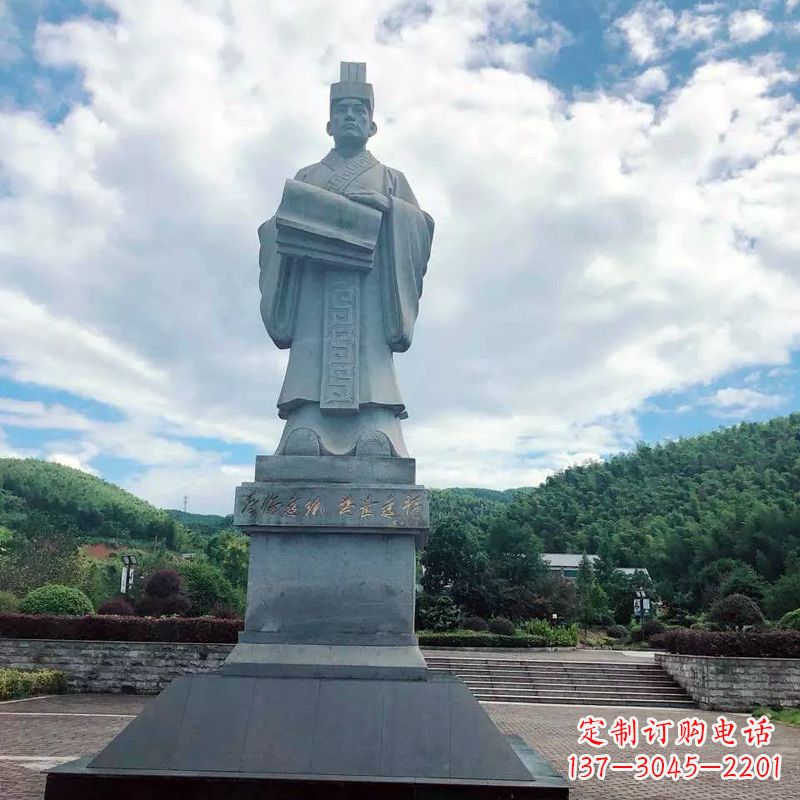 莆田大型蔡伦石雕像-景区广场历史文化名人雕塑