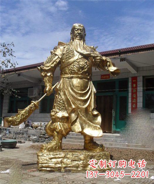 莆田精美大型立式关公铜雕