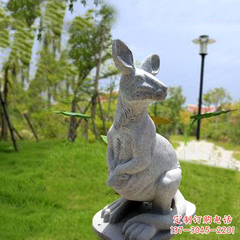 莆田袋鼠园林石雕摆件