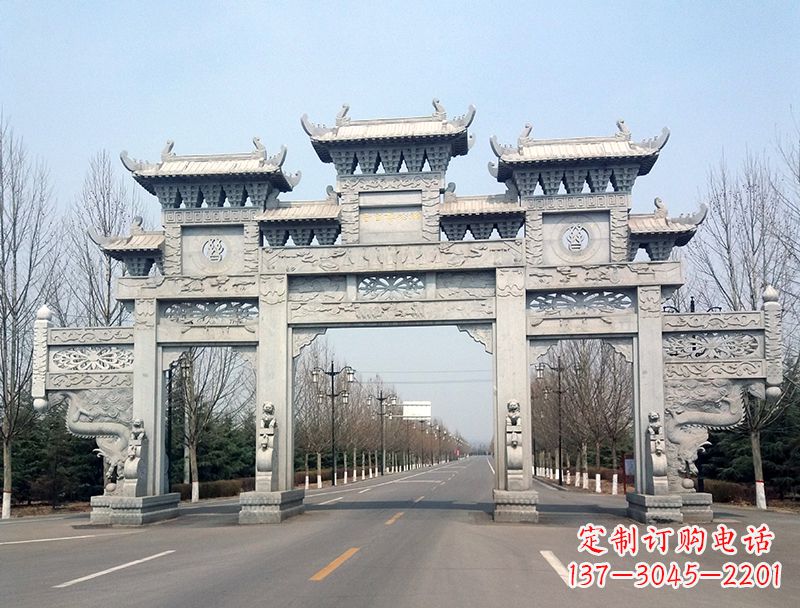 莆田中领雕塑装饰性牌坊雕塑
