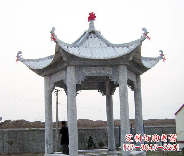 莆田仿古六角石凉亭雕塑