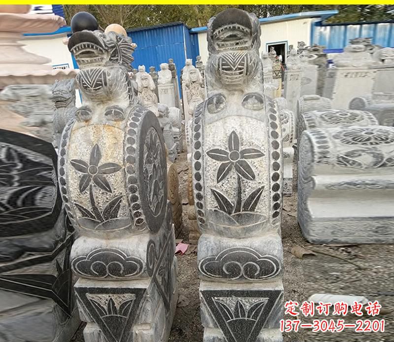 莆田仿古石门墩雕塑，传承历史文化