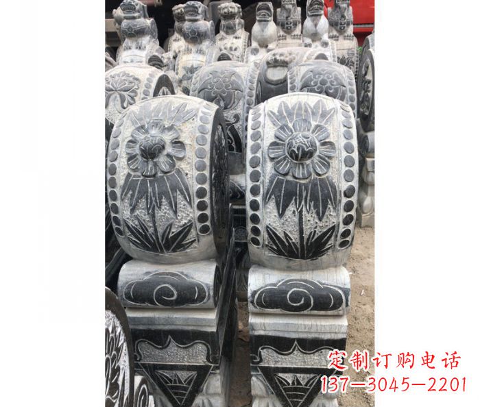 莆田仿古石门墩镇宅抱鼓石雕塑