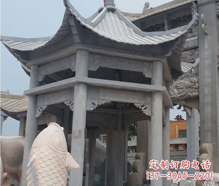 莆田仿古双层石雕凉亭 (3)