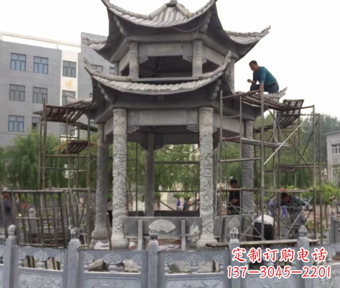 莆田仿古双层石雕凉亭 (5)