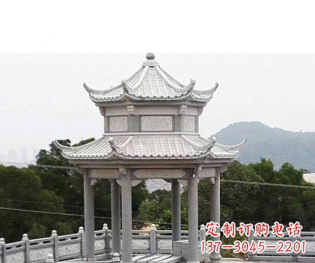 莆田仿古双层石雕凉亭 (6)