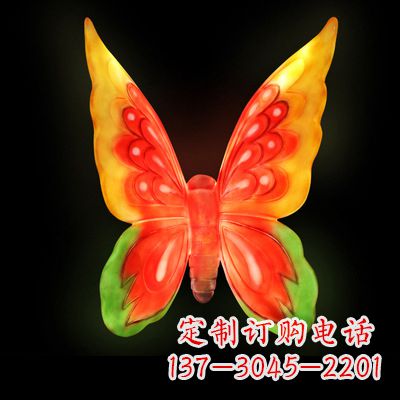 莆田艺术雕塑大号黄色发光蝴蝶
