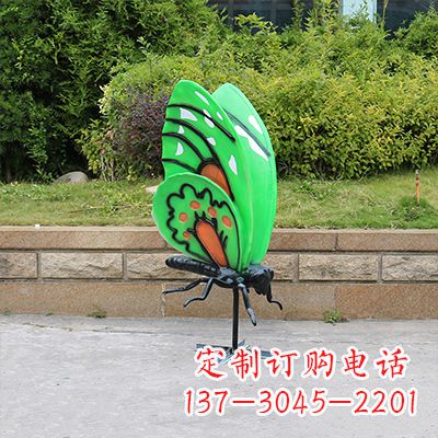莆田大号蓝色蝴蝶定制雕塑