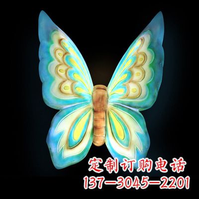 莆田 大号蓝色发光蝴蝶塑像