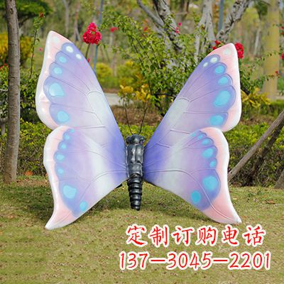 莆田蓝粉色蝴蝶雕塑