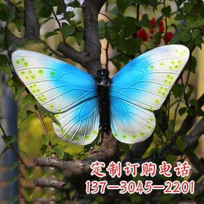 莆田仿真蝴蝶_蓝白色款40x42x13