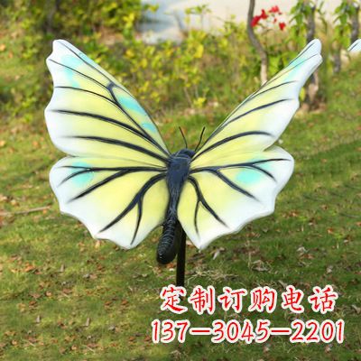 莆田仿真蝴蝶_浅黄白色80x76x40
