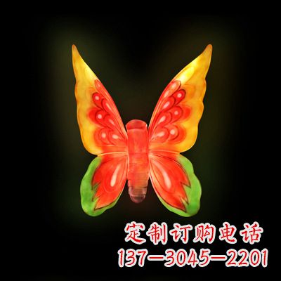 莆田精美小号黄色发光蝴蝶雕塑