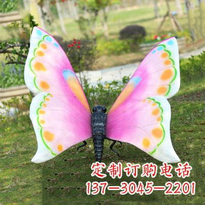 莆田仿真蝴蝶_紫白色款105x100x80