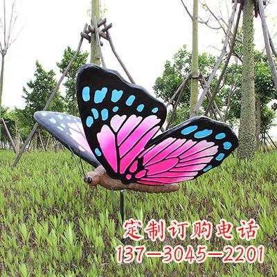 莆田仿真蝴蝶_紫蓝黑款100x95x60