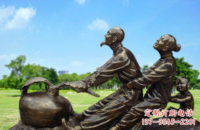 莆田和谐之美,铜雕萝卜雕塑