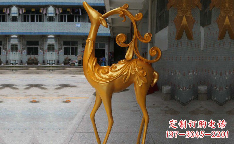 莆田公园玻璃钢小鹿雕塑