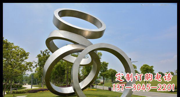莆田铭记匠心的不锈钢折叠圆环景观雕塑