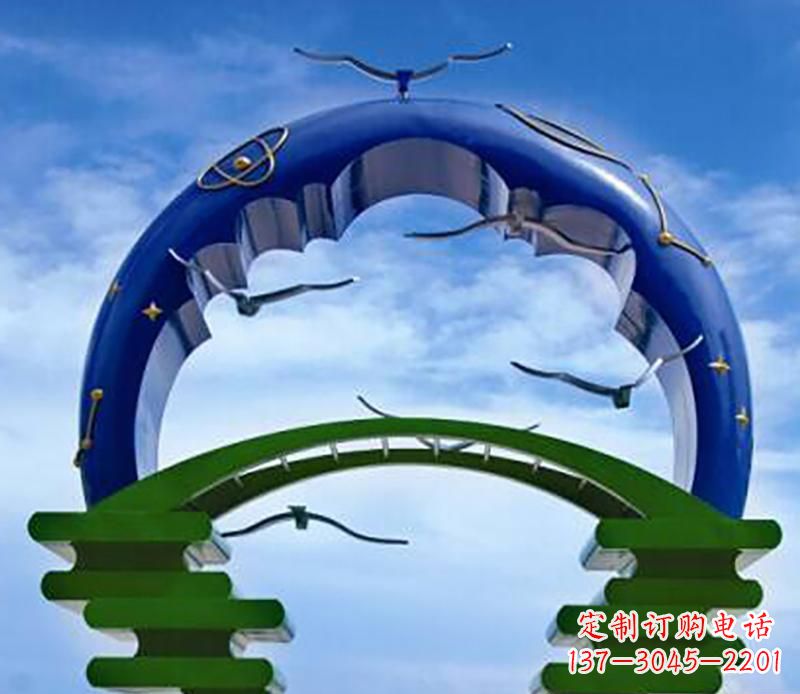 莆田不锈钢帝王拱景观雕塑