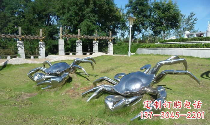 莆田产品名称精美铸造不锈钢螃蟹雕塑