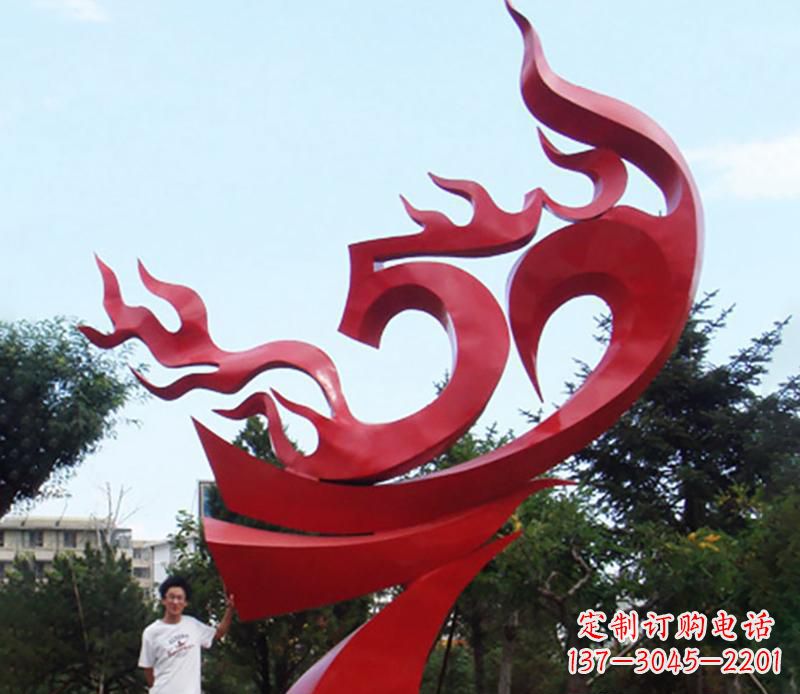 莆田公园不锈钢飘带飞翔景观雕塑