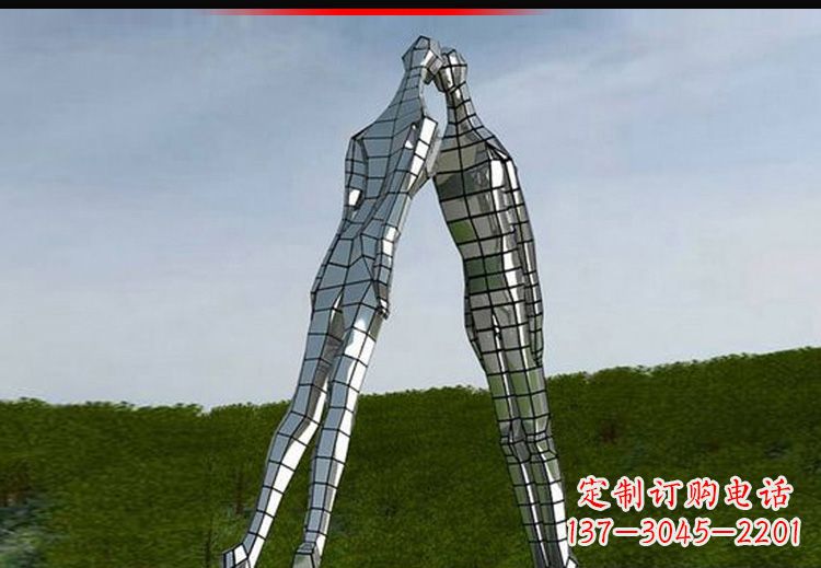 莆田爱的无限,不锈钢情侣人物雕塑
