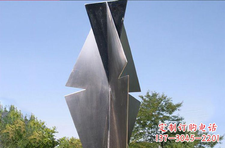 莆田不锈钢树叶雕塑更新公园景观