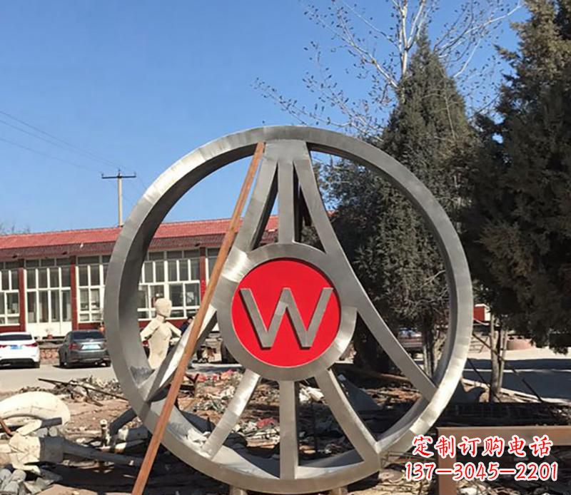 莆田精美的不锈钢圆球字母景观雕塑