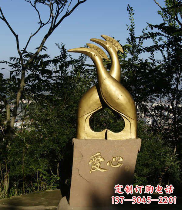 莆田新中式装饰铜雕 孔雀景观雕塑