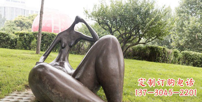 莆田独特而精美的抽象女人铜雕