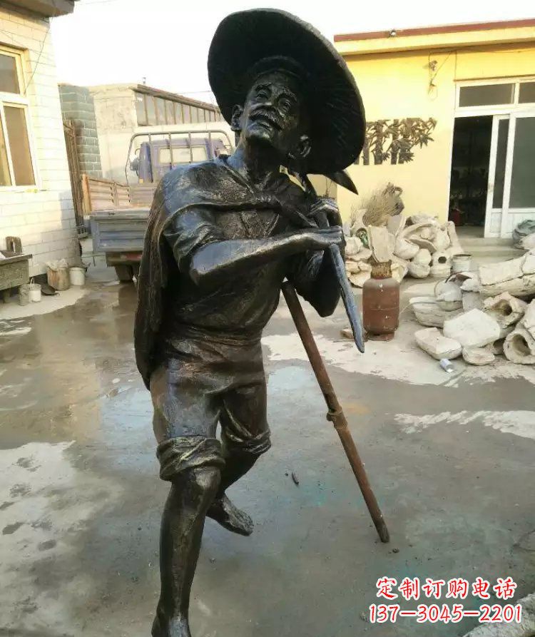 莆田公园渔夫铜雕