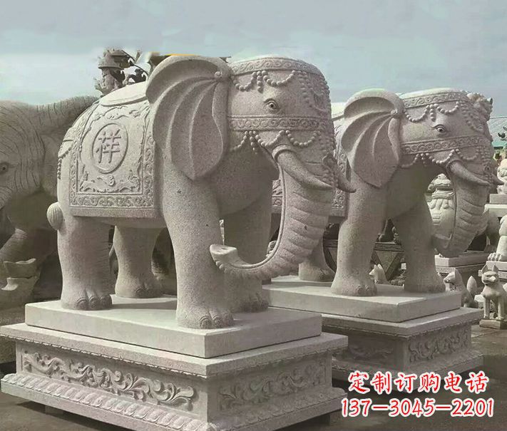 莆田精美大象大理石雕塑