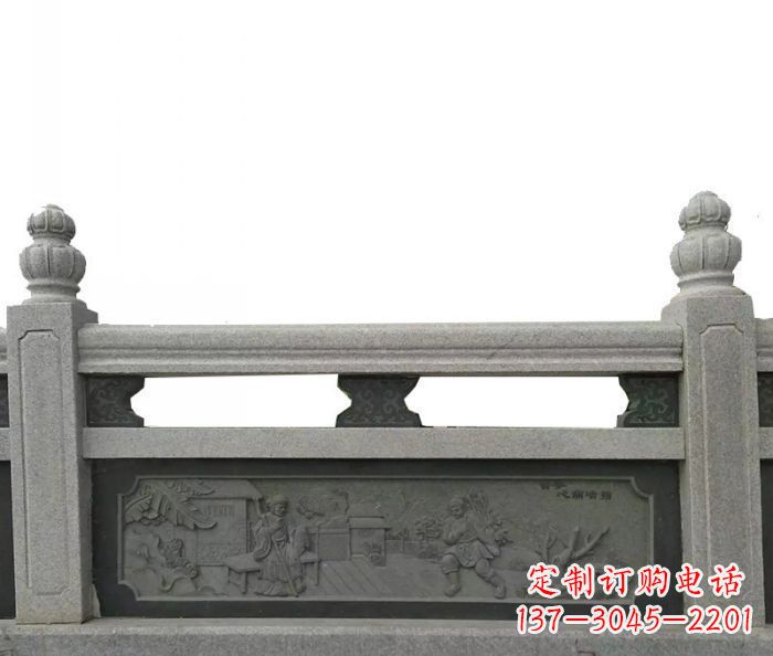 莆田中领雕塑艺术品-公园仿古石雕栏板