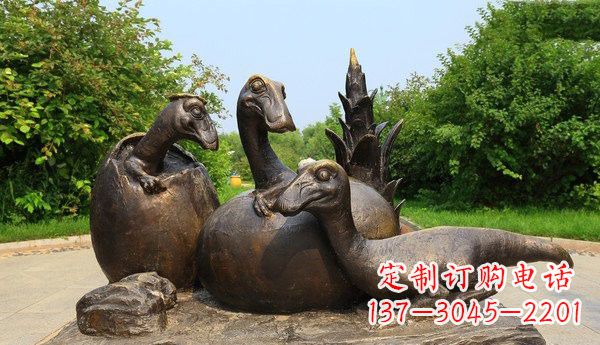 莆田公园仿真恐龙铜雕