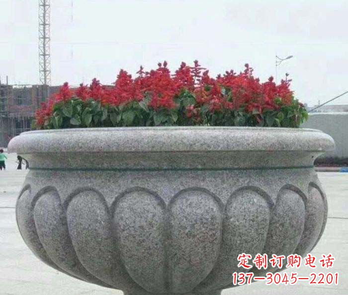 莆田精美大理石花盆雕塑