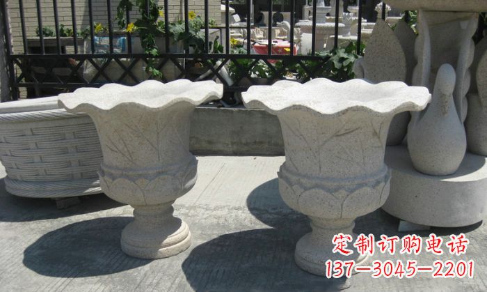 莆田大理石花盆雕塑