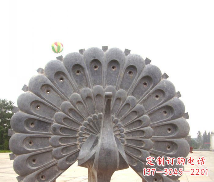 莆田公园景观孔雀开屏石雕