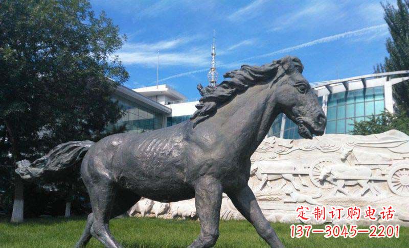 莆田公园马动物铜雕 (5)