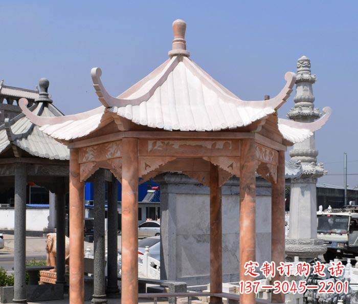 莆田中领雕塑设计凉亭雕塑，清新简约添美感
