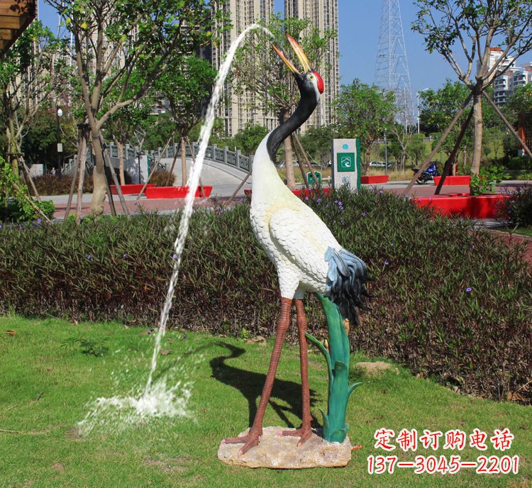 莆田精美雕塑仿真仙鹤动物雕塑