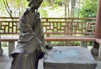 莆田艺术精灵西施下棋情景雕塑