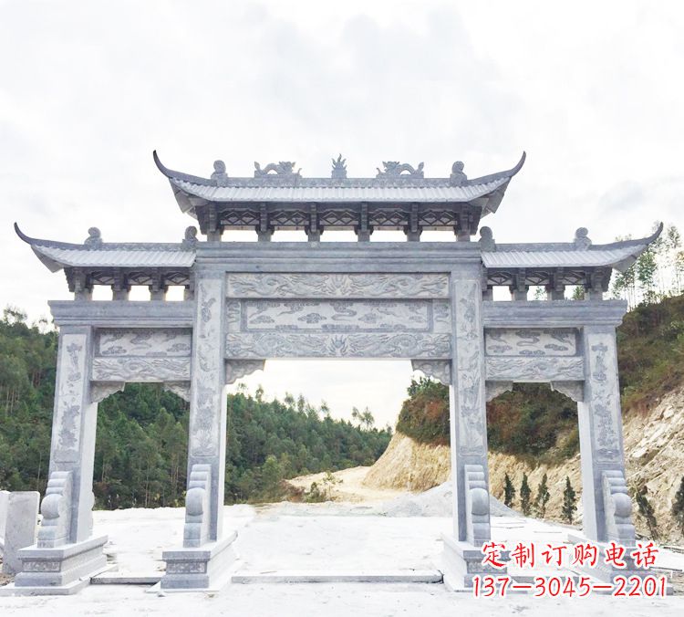 莆田中领雕塑精美牌坊雕塑