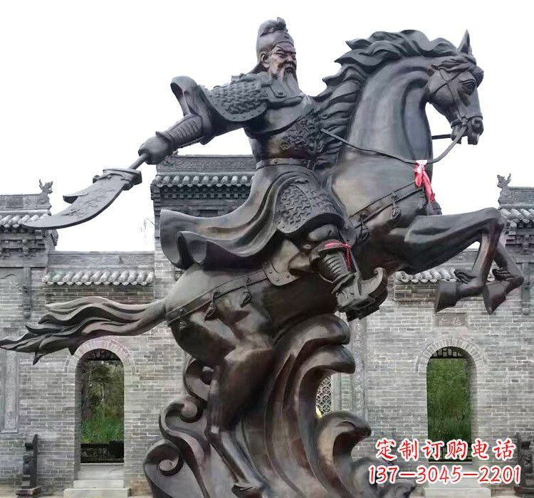 莆田精致细腻的关公骑马雕塑